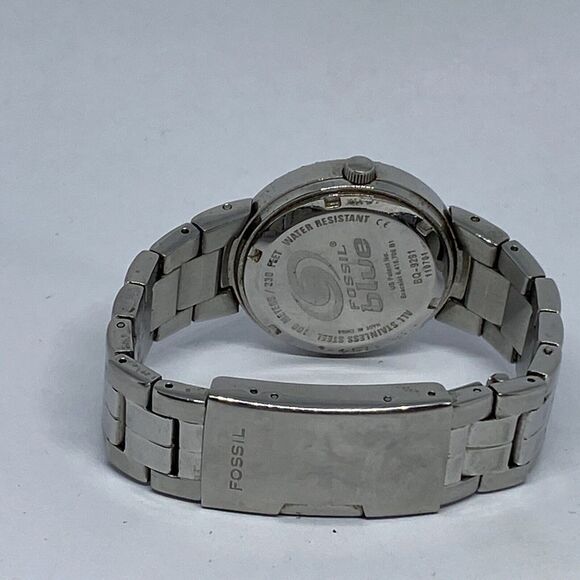 Fossil Glitz BQ9291 Womens Silver Stainless Steel Analog Dial Quartz Watch QB539 - Picture 10 of 12